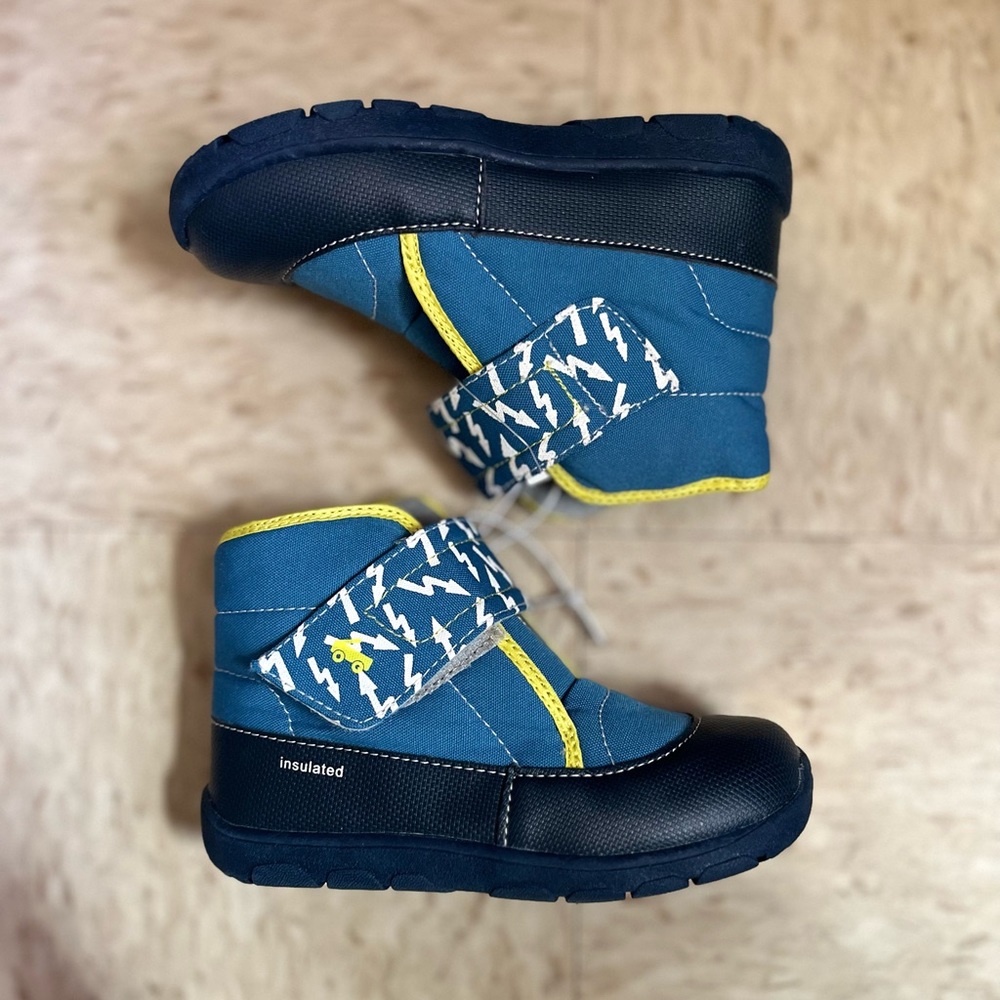 Winter snow boots—Toddler See Kai Run Basics Blake Blue Insulated Winter Boots